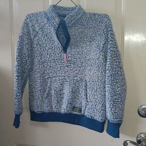 Girls Eddie Bauer size Large Blue Sherpa pullover